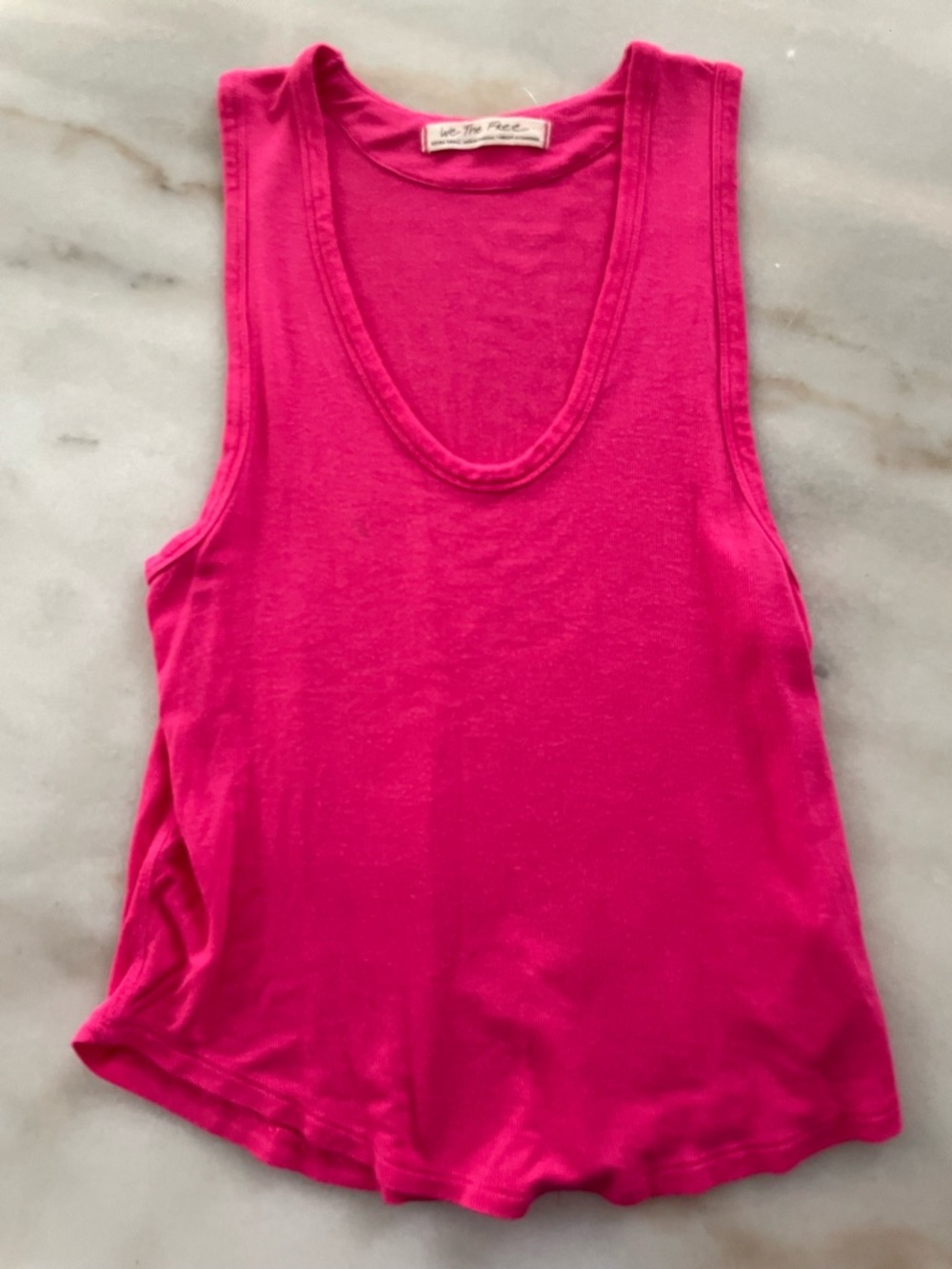 We The Free Hot Pink Scoop Neck Tank size XS